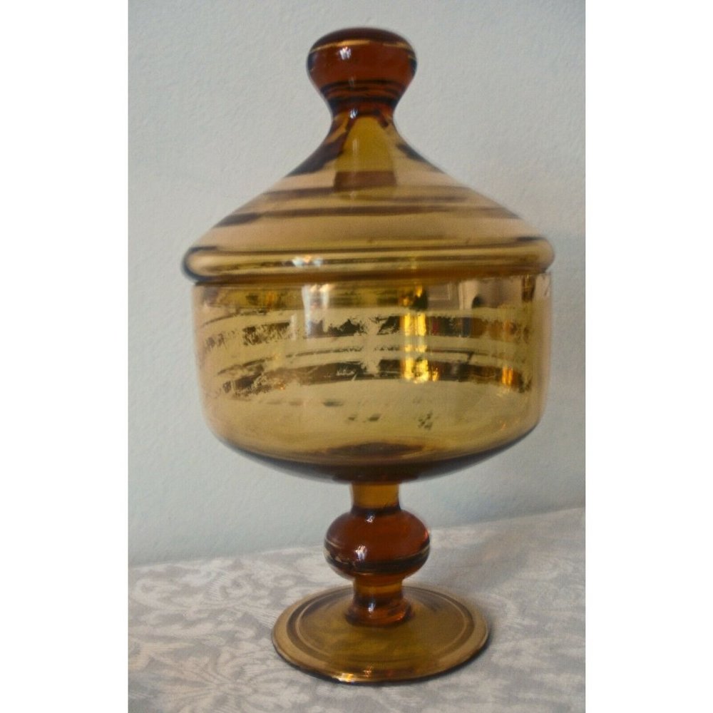 Vintage Appears to be Romanian Rose Glass covered dish.